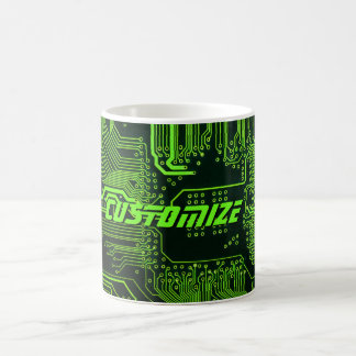 Geek Out Custom PCB Green Electronic Circuit Board Coffee Mug
