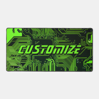 Geek Out Custom PCB Green Electronic Circuit Board Desk Mat