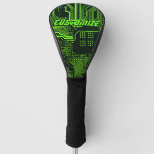 Geek Out Custom PCB Green Electronic Circuit Board Golf Head Cover