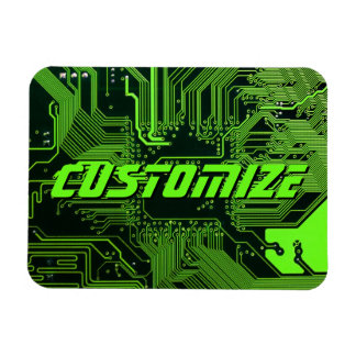 Geek Out Custom PCB Green Electronic Circuit Board Magnet