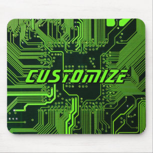 Geek Out Custom PCB Green Electronic Circuit Board Mouse Mat