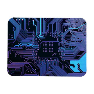 Geek Out Nerd PCB Blue Electronic Circuit Board  Magnet