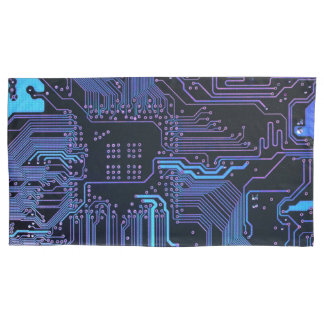 Geek Out Nerd PCB Blue Electronic Circuit Board  Pillowcase