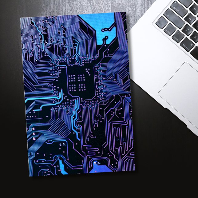 Geek Out Nerd PCB Blue Electronic Circuit Board  Poster (Creator Uploaded)