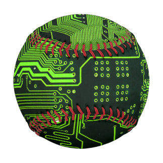 Geek Out Nerd PCB Green Electronic Circuit Board Baseball