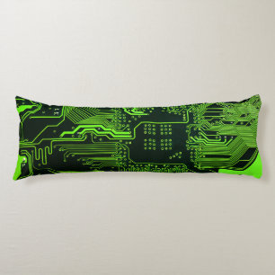 Geek Out Nerd PCB Green Electronic Circuit Board  Body Cushion