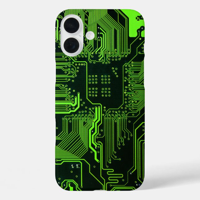 Geek Out Nerd PCB Green Electronic Circuit Board  Case-Mate iPhone Case (Back)