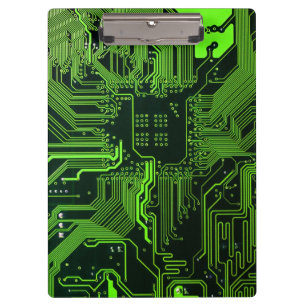 Geek Out Nerd PCB Green Electronic Circuit Board  Clipboard