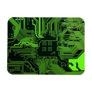 Geek Out Nerd PCB Green Electronic Circuit Board  Magnet