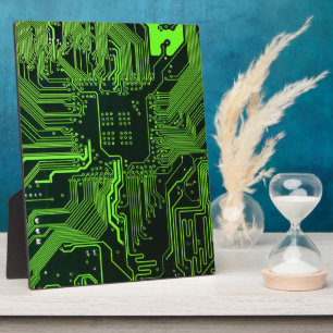 Geek Out Nerd PCB Green Electronic Circuit Board Plaque