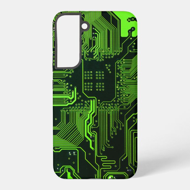 Geek Out Nerd PCB Green Electronic Circuit Board  Samsung Galaxy S22+ Case (Back)