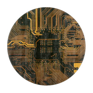 Geek Out Nerd PCB Orange Electronic Circuit Board