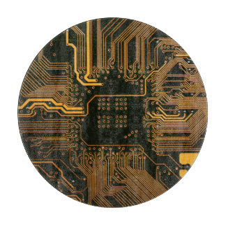 Geek Out Nerd PCB Orange Electronic Circuit Board 