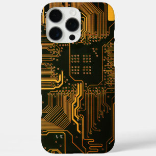 Geek Out Nerd PCB Orange Electronic Circuit Board iPhone 16 Pro Max Case