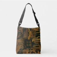 Geek Out Nerd PCB Orange Electronic Circuit Board 