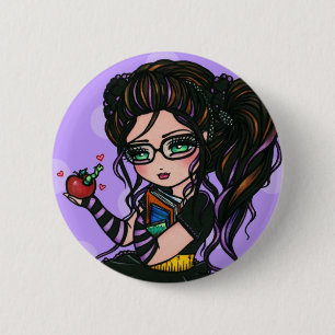 Geek Out Nerd Smartie Pants Bookworm Comic Girl 6 Cm Round Badge