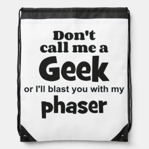Geek phaser bf drawstring bag