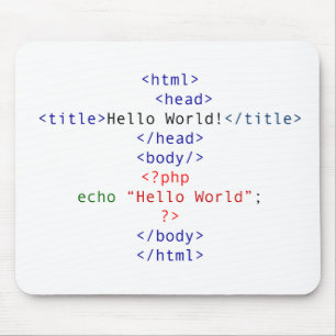 Geek php Greeting Mouse Mat