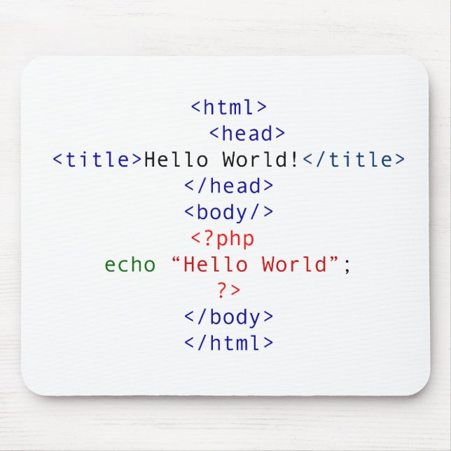 Geek php Greeting Mouse Mat (Front)