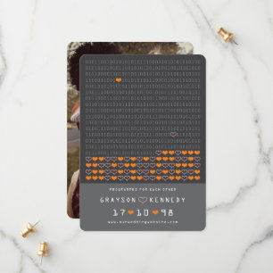 Geek Programmed For Love Binary Code Save The Date