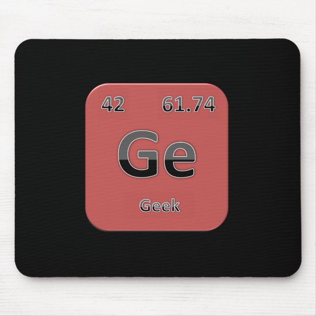 Geek Red Mouspad Mouse Mat (Front)