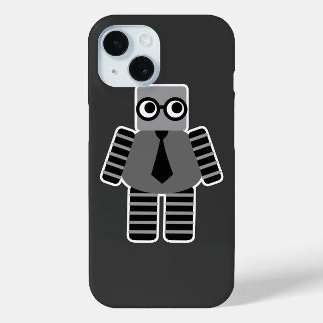 Geek Robot iPhone Case (Back)