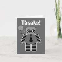 Geek Robot Thank You Cards