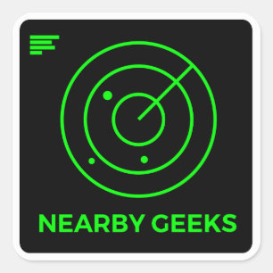 Geek scanner square sticker