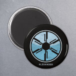 Geek Sci Fi Distressed Futuristic Space Blue Ombre Magnet<br><div class="desc">Add flair to your fridge with this magnet featuring a captivating abstract design, evoking the spirit of space exploration and futuristic elements. The ethereal blue hues, with a lighter tone atop a darker base, add an enchanting touch, conveying a sense of energy and movement, creating a mesmerising sci-fi appeal. Embrace...</div>