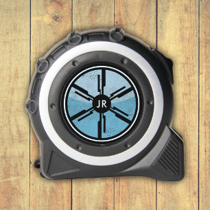 Geek Sci Fi Futuristic Cosmic Space Blue Monogram 1