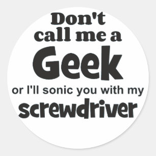 Geek screwdriver bf classic round sticker