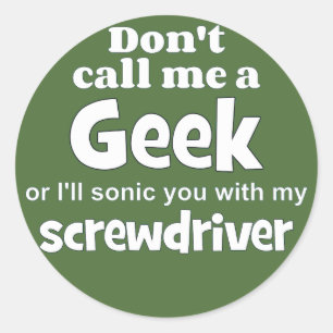 Geek screwdriver wf classic round sticker