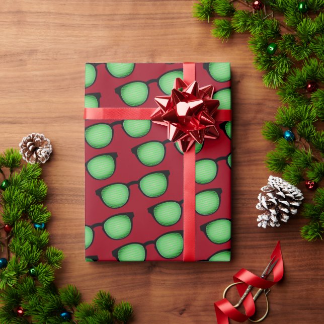 Geek Specs: Glasses with Binary Code Pattern Funny Wrapping Paper (Holiday Gift)