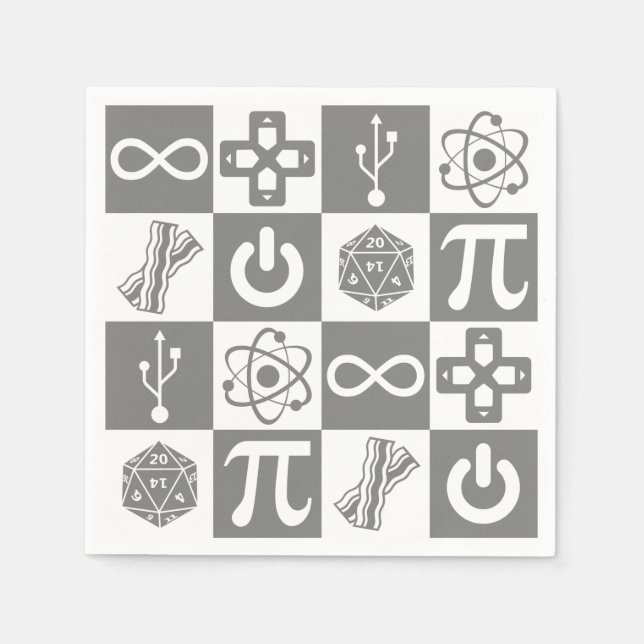 Geek Symbols Napkin (Front)
