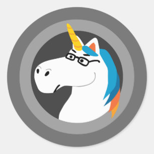 Geekicorn Classic Round Sticker