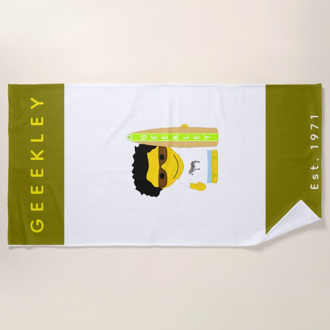 GEEKLEY Beach Towel (Front)