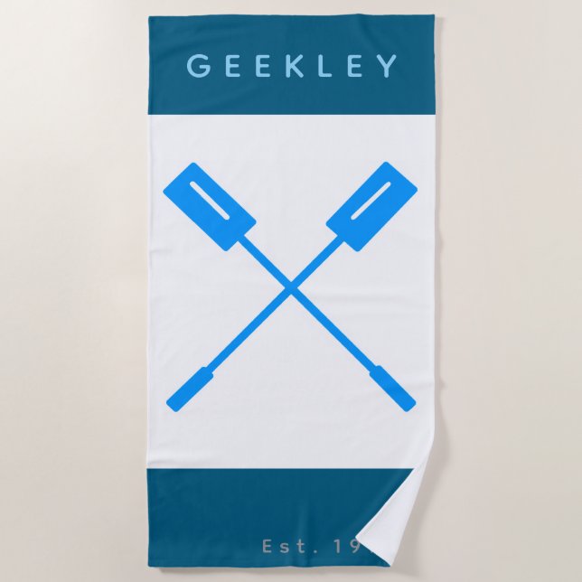 GEEKLEY "Oars" Beach Towel (Front)