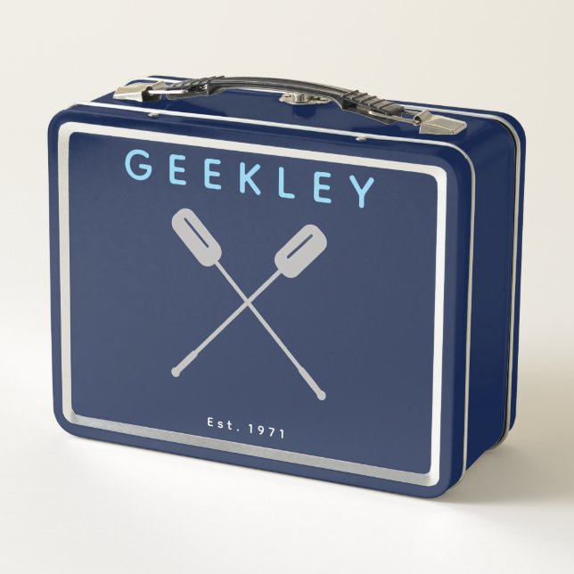 GEEKLEY small suitcase Metal Lunch Box (Back)