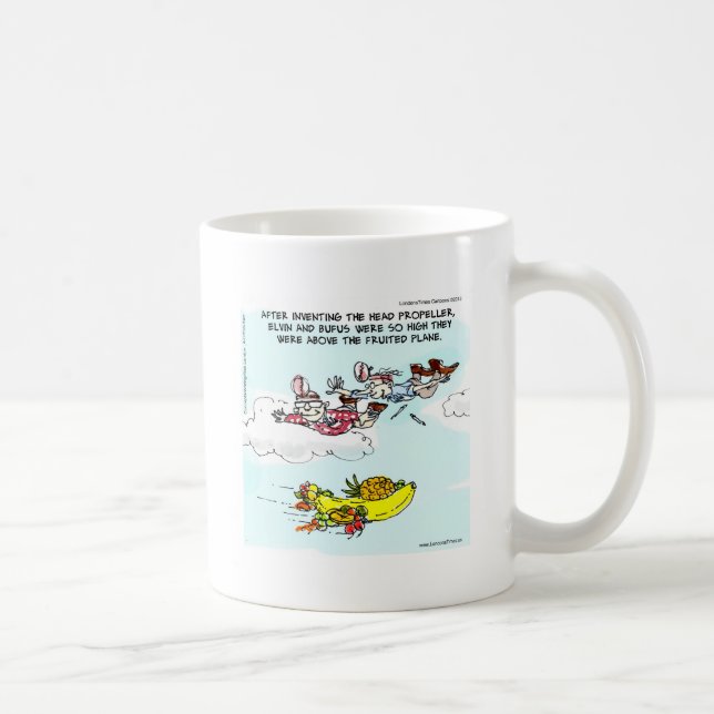 Geeks Above Fruited Plane Funny Coffee Mug (Right)