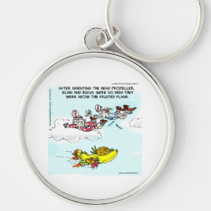 Geeks Above Fruited Plane Funny Key Ring