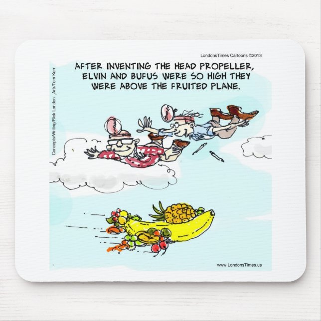 Geeks Above Fruited Plane Funny Mouse Mat (Front)