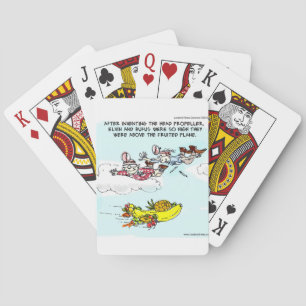 Geeks Above Fruited Plane Funny Playing Cards