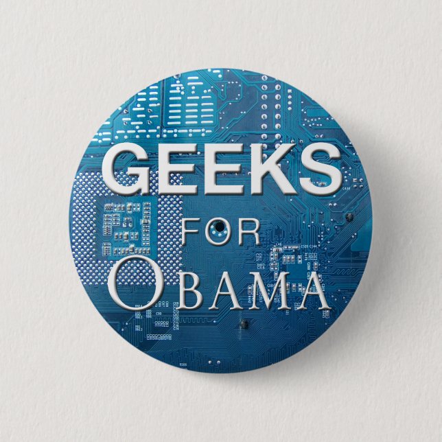 Geeks for Obama Button (Front)