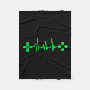 Geeks Heartbeat Gaming Fleece Blanket