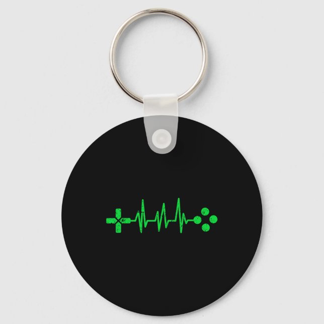 Geeks Heartbeat Gaming  Key Ring (Front)