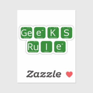 Geeks Rule Periodic Table Slogan