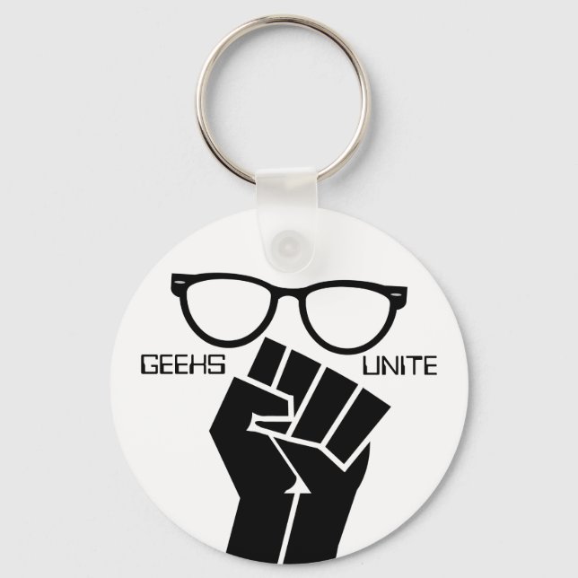 Geeks Unite! Keychain (Front)
