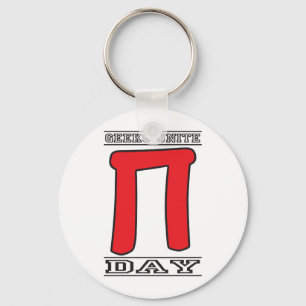 Geeks Unite Pi Day Key Ring