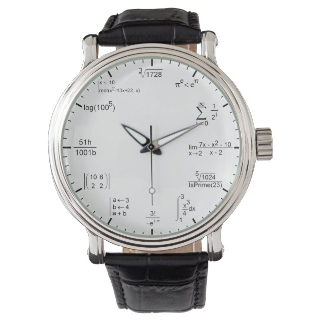 geeky and nerdy math formula equations watch (Front)