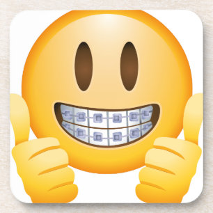 Geeky Braces Emoji Coaster